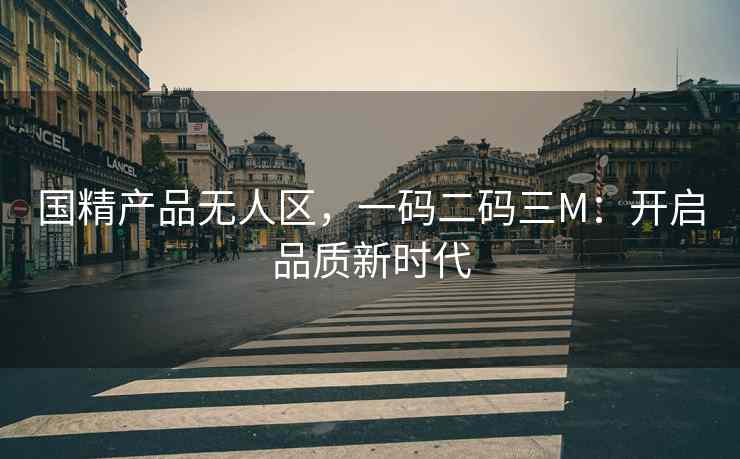 国精产品无人区，一码二码三M：开启品质新时代