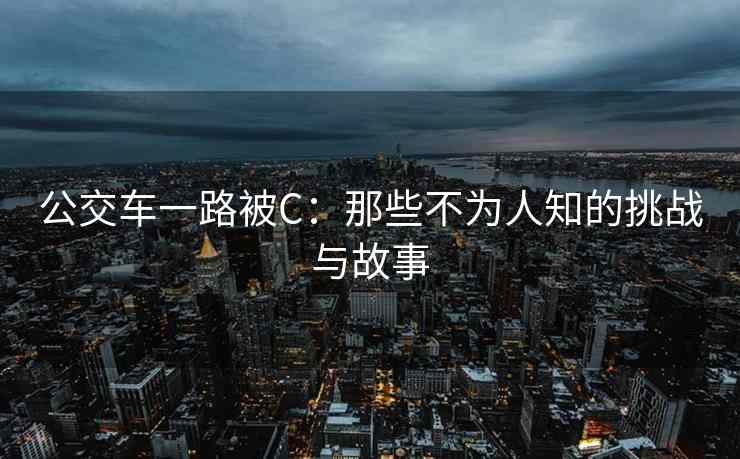 公交车一路被C：那些不为人知的挑战与故事
