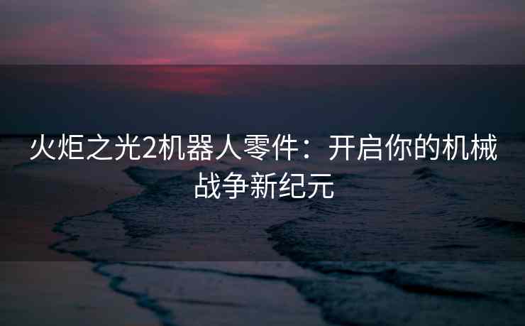 火炬之光2机器人零件：开启你的机械战争新纪元