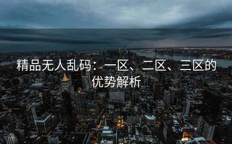 精品无人乱码：一区、二区、三区的优势解析
