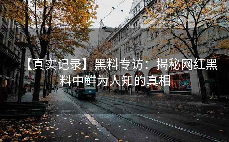 【真实记录】黑料专访：揭秘网红黑料中鲜为人知的真相